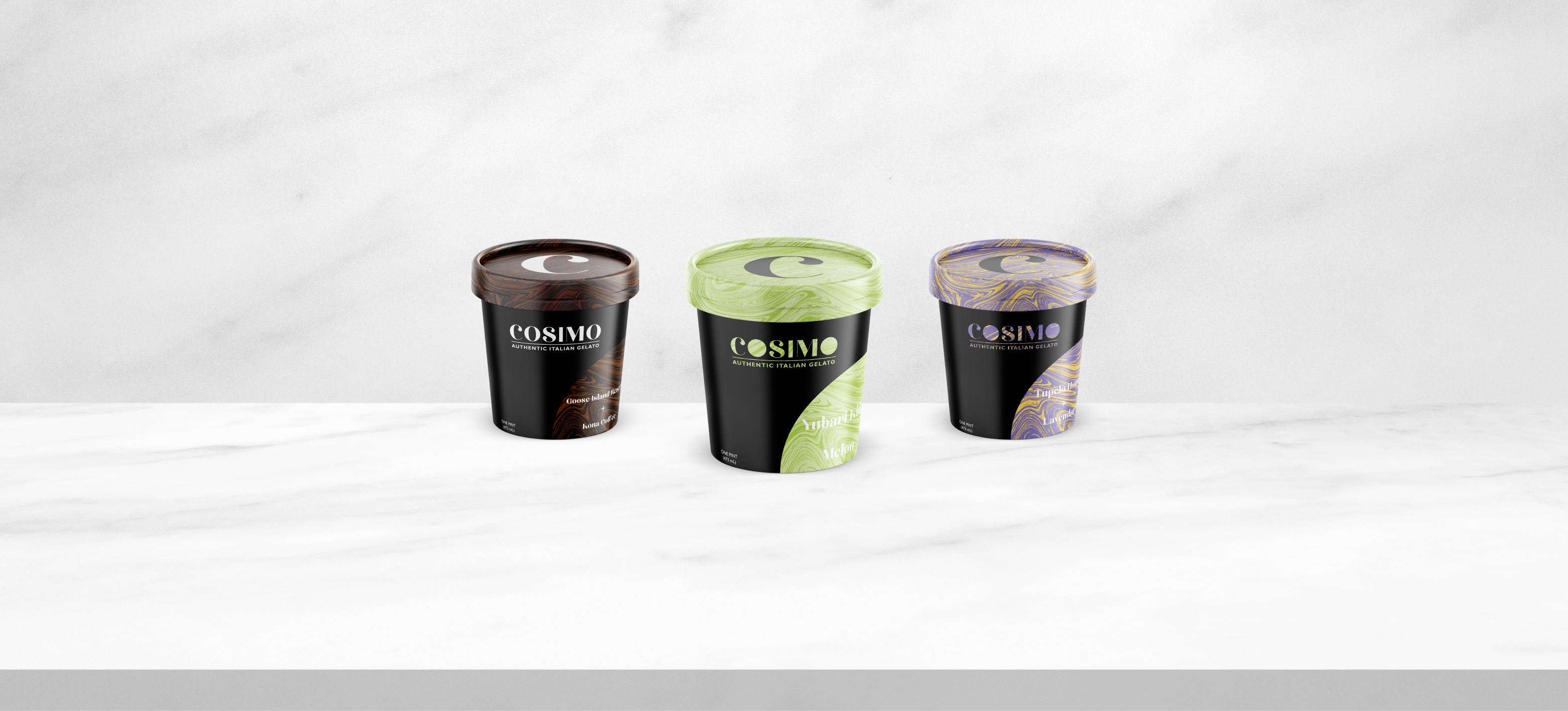 Cosimo Gelato — brand identity spread